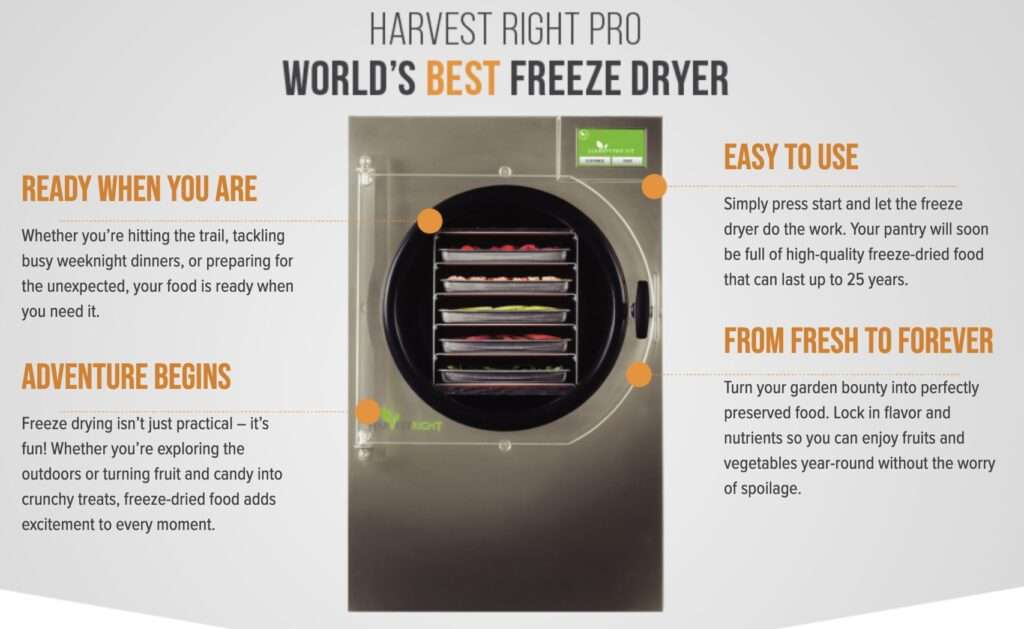 World’s best freeze dryer for home gardening and food preservation.